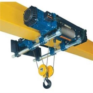 Harrington overhead hoist in the fabrication shop